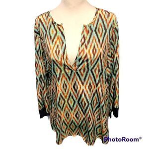 Collective Concepts Long Sleeve Blouse Size Large